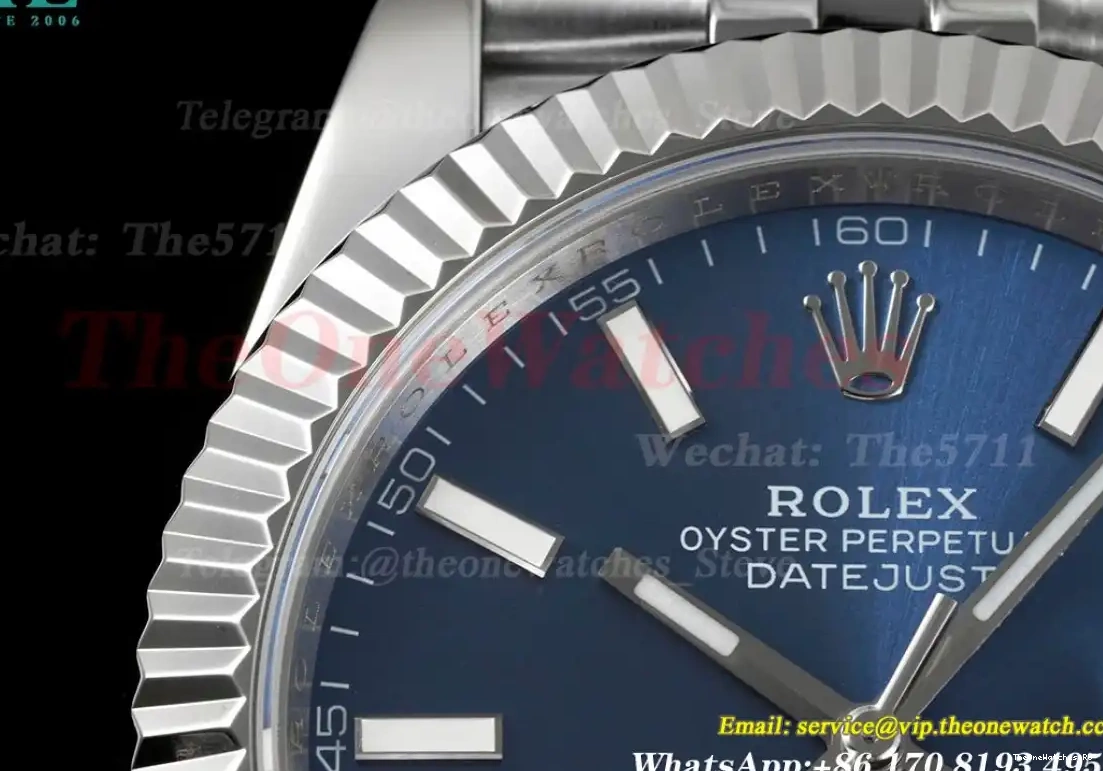 Stk Blue DIW Jubilee 41mm Datejust A3235 SS SS  904L 0506